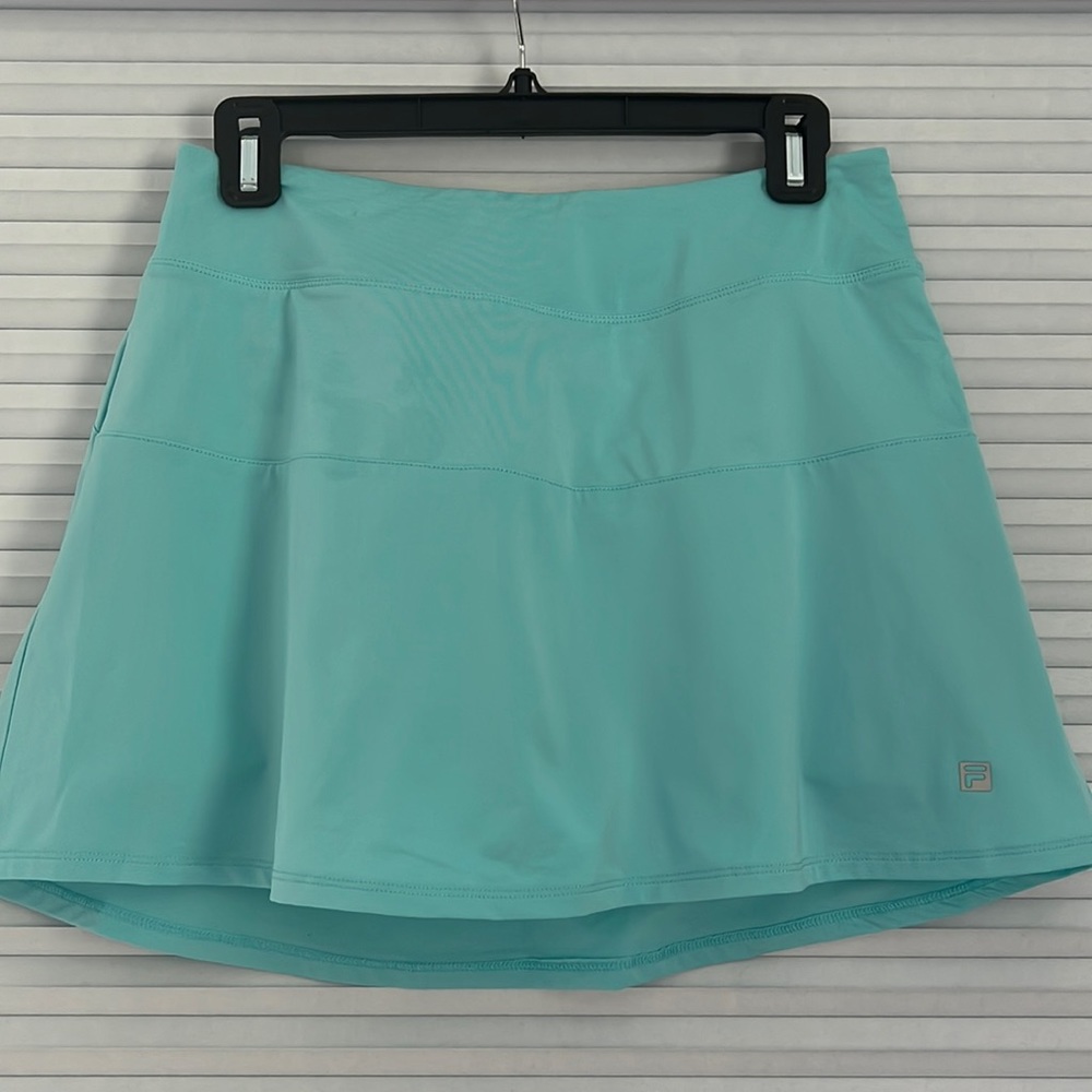 FILA Tie-Breaker 13 1/2” Skort, Aqua Blue.  Size Small.  Never Worn.